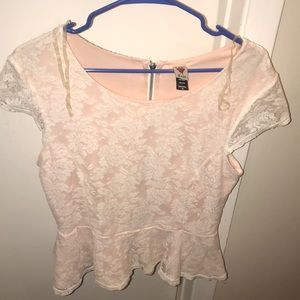 Blush Peplum Top